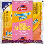 Salchichas Frankfurt De Pavo Campofrío, Pack 3x140 G