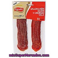 Salchichón Kikon-chorizo Vela Espuña, Pack 2x50 G