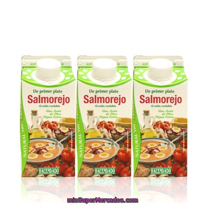 Salmorejo, Hacendado, Botellin 3 X 330 Cc - 990 Cc