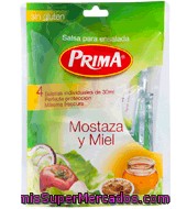 Salsa Para Ensalada Sin Gluten Mostaza Y Miel Prima Pack De 4x30 Ml.