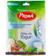 Salsa Para Ensalada Sin Gluten Yogur Prima Pack De 4x30 Ml.