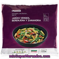 Salteado De Judía-berenjena-zanahoria Eroski, Bolsa 450 G