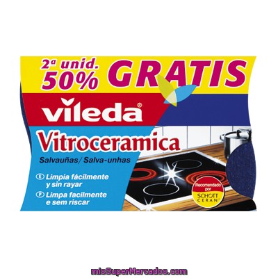 Salvauñas Para Vitrocerámica Vileda, Pack 2 Unid.