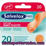 Salvelox Med Wart Plaster Apósito Adhesivo Para Eliminar Las Verrugas Caja 20 Unidades