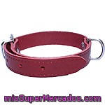 San Dimas Collar De Cuero Liso Color Rojo Para Perro Medida 25x550 Mm 1 Unidad