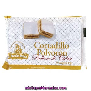 Sancho Melero Cortadillo Polvorón Relleno De Cidra Paquete 222 Gr