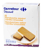 Sandwich De Vainilla Y Chocolate Carrefour 6 Ud.