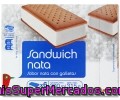 Sándwich Helado De Nata Auchan Pack 6 Unidades De 100 Mililitros