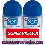 Sanex Desodorante Roll-on Dermo Extra Control Pack 2 Envase 50 Ml