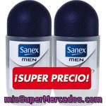 Sanex For Men Desodorante Roll-on Dermo Active Pack 2 Envase 50 Ml