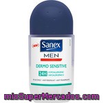 Sanex Men Desodorante Roll-on Dermo Sensitive Hipoalergénico 24h Envase 50 Ml Sin Alcohol Y Anti-transpirante