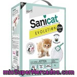Sanicat Evolution Kitten Arena Para Gato Con Aroma A Talco Y Valeriana Natural Envase 6 L