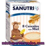 Sanutri Papilla Instantánea De 8 Cereales Con Miel, Con Gluten Y Sin Grumos Desde Los 6 Meses Caja 600 G