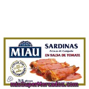 Sardinas En Salsa De Tomate Miau 82 G.