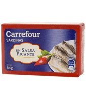 Sardinas En Salsa Picante Carrefour 84 G.