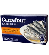 Sardinilla Ahumada En Aceite Vegetal Carrefour 60 G.