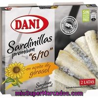 Sardinilla En Aceite De Girasol Dani, Pack 2x90 G