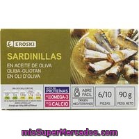 Sardinilla En Aceite De Oliva Eroski, Lata 90 G