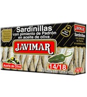 Sardinillas Con Pimiento De Padrón En Aceite De Oliva 14/18 Javimar 88 G.