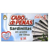 Sardinillas En Aceite De Oliva Baja En Sal Cabo De Peñas 60 G.