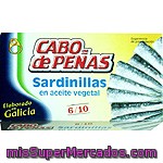 Sardinillas En Aceite Vegetal 6/10 Piezas Cabo De Peñas 60 Gramos