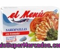 Sardinillas En Tomate El Menú Lata 65 Gramos Peso Escurrido