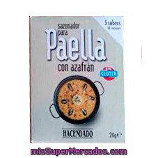 Sazonador De Paella Con Azafran, Hacendado, Caja 20 G (5 Sobres)