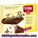Schar Twin Bar Galletas De Barquillo Cubiertas De Chocolate Sin Gluten 3 Unidades Envase 64,50 G