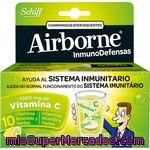 Schiff Airborne Inmuno Defensas 1000mg De Vitamina C, 10 Vitaminas, Minerales Y Hierbas Bote 10 Comprimidos Efervescentes Sabor Lima Limón