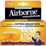 Schiff Airborne Inmuno Defensas 1000mg De Vitamina C, 10 Vitaminas, Minerales Y Hierbas Bote 10 Comprimidos Efervescentes Sabor Naranja
