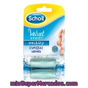 Scholl Velvet Smooth Recambio Lima Durezas Leves Wet & Dry Blister 2 Unidades