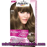 Schwarzkopf Palette Tinte Perfect Gloss Color Nº 600 Rubio Oscuro Nuez Con Acondicionador De Jojoba Caja 1 Unidad Sin Amoniaco