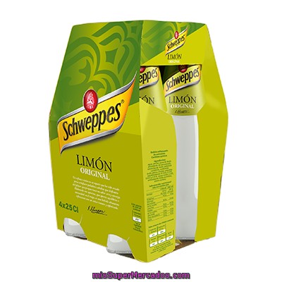 Schweppes Spirit Limón Pack 4 Botella 25 Cl