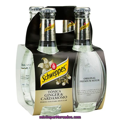 Schweppes Tónica Ginger & Cardamomo Pack 4 Botella 20 Cl