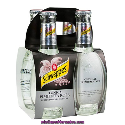 Schweppes Tónica Pimienta Rosa Pack 4 Botellas 20 Cl