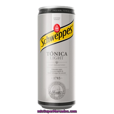 Schweppes Tónica Zero Calorías Lata 33 Cl