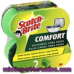 Scotch Brite Estropajo Con Esponja Confort Paquete 2 Unidades