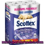 Scottex Papel Higiénico Acolchado Pack Ahorro Paquete 24 Rollos