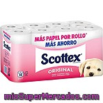 Scottex Papel Higiénico Original 2 Capas Paquete 16 Rollos