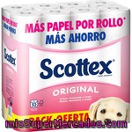 Scottex Papel Higiénico Original Paquete 32 Rollos