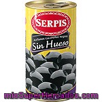 Serpis Aceitunas Negras Cacereñas Sin Hueso Lata 150 G Neto Escurrido