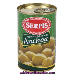 Serpis Aceitunas Rellenas De Anchoas Lata 130 Gr