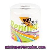 Servilleta Doble Capa De Papel Rollo 500 Unid. - Blanco Renova 1 Ud.