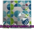 Servilletas De Papel Con Estampado Topos Geométricos Color Verde Y Azul, Tres Capas, 40x40 Centímetros Actuel Pack De 20 Unidades.