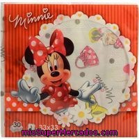 Servilletas Minnie 3 Capas 33x33 Avance, Paquete 30 Unid.