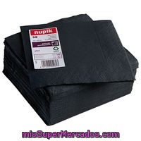 Servilletas Negras 2 Capas 33x33 Nupik, Paquete 50 Unid.