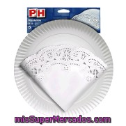 Set 5 Platos ø 27 Con 5 Rodales ø35 Blancos P&h 5 Ud.