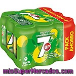 Seven Up Refresco De Lima Limón Pack 9 Latas 33 Cl