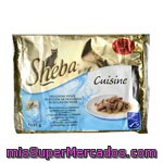 Sheba Comida Gato Pescado En Salsa 4x100g