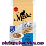 Sheba Deliciosa Selección De Pescados Para Gatos Pack 6 Bolsitas Unidades 50 G